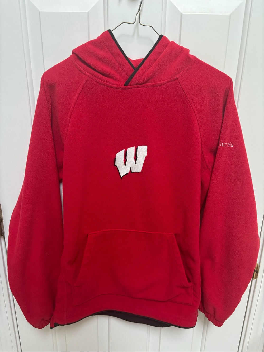 Columbia Red Hooded Sweatshirt with White W Logo